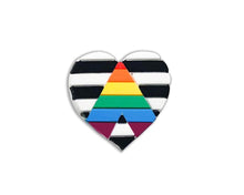 Load image into Gallery viewer, Straight Ally LGBTQ Gay Pride Heart Silicone Pins - The Awareness Company