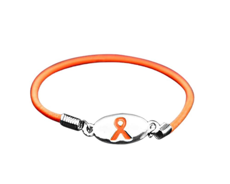 Stretchable Orange Ribbon Bracelets - The Awareness Company