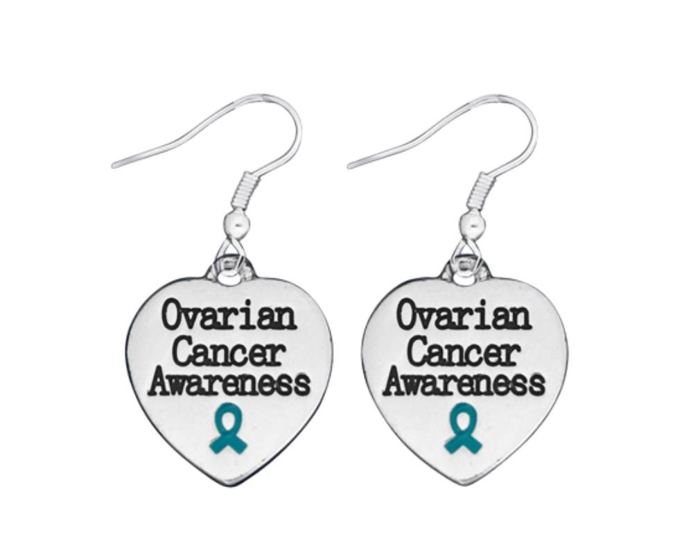 Teal Ribbon Ovarian Cancer Awareness Earrings - The Awareness Company