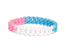 Load image into Gallery viewer, Transgender Chain Link Silicone Bracelets, Transgender Wristbands for PRIDE - The Awareness Company