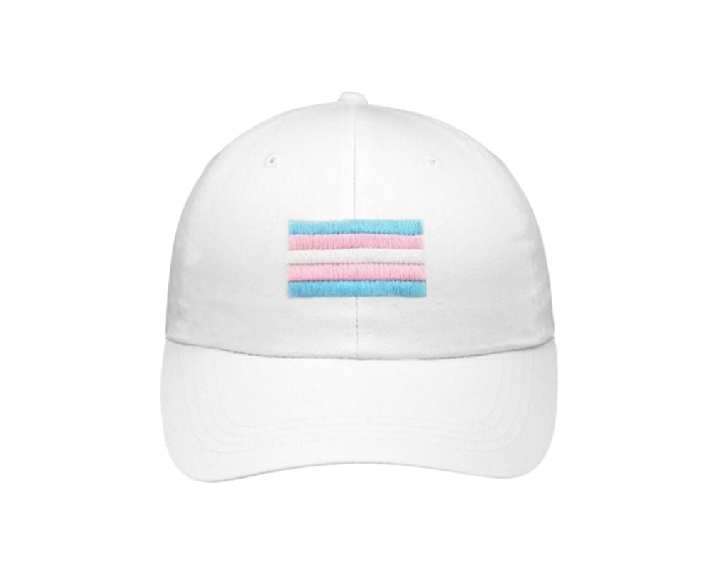 Transgender Flag Hats in White - The Awareness Company