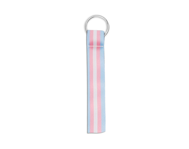 Transgender Flag Lanyard Style Keychains - The Awareness Company